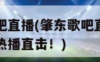 肇东歌吧直播(肇东歌吧直播：全新精彩热播直击！)